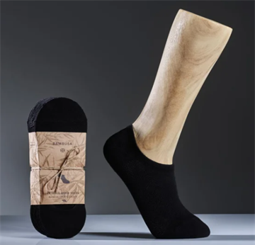 Bambusa ankelsokker, sort, 7 pk.